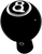 Joker Machine - Choke Knob - Eight Ball - Black - Billet Choke Cable Knob  Eight Ball - 21582