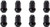 Excaliber Wheel Accessories - Lug Nut 10mm X 1.25 Black Conical (tapered) - 98-0033BK