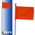 Firestik - Blue Fire Stick W/orange Safety Flag - 6ft - F6-BLUE-8120R