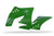 Polisport - Radiator Scoops Kx250f Oem Color 2009/2012 Green 05/black - 8412800001