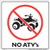 Voss Signs - White Plastic Sign 12" - No Atv's - 310 ATV WP