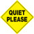 Voss Signs - Yellow Plastic Reflective Sign 12" - Quiet Please - 451 QP YR