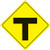Voss Signs - Yellow Plastic Reflective Sign 12" - T-intersection - 436 T YR