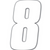 Factory Effex - Fx 2015 Numbers Standard 6" White 8 - 937976