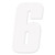 Factory Effex - Fx 2015 Numbers Factory 4" White 6 - 08-90016