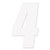 Factory Effex - Fx 2015 Numbers Factory 6" White 4 - 08-90054