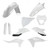Acerbis - Full Plastic Kit Gas White/black - 2872811035 Acerbis - Full Plastic Kit Gas White/black - 2872811035