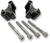 La Choppers - Extension Risers - 1" - Forty Eight - Black - Handlebar Riser Extension - LA-7433-01B