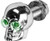 Harddrive - Lighted Skull Lic Plate Screw Green - H040080
