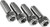 Harddrive - Allen Bolts Chrome 4/pk For Handlebar Clamp - 57-0023-4
