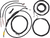 La Choppers - Handlebar Cable/Brake Line Kit - Complete - 15" - 17" Ape Hanger Handlebars - Black Vinyl - Complete Black Vinyl Braided Handlebar Cable/Brake Line Kit - LA-8056KT2-16B