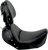 Saddlemen - Heels Down Solo Seat - With Backrest - Studded - Black - Dyna - Heels Down Solo Seat - 806-04-0031