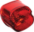 Drag Specialties - Taillight Lens - Bottom Tag Window - Red - Laydown Taillight Lens with Bottom Tag Lens - 12-0402D