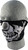 Zan - Half Face Mask Chrome Skull - WNFM023H