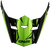 Gmax - Youth Mx-46y Unstable Visor Matte Black/green Ys-yl - G0465222
