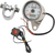Drag Specialties - 2.4" MPH Programmable Mini Electronic Speedometer with Odometer/Tripmeter - Polished - White Face - Programmable Mini Electronic Speedometer with Odometer/Tripmeter - 21-6893DSWNU