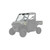 Polaris Ranger Full Glass Windshield - Clear