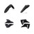 Acerbis - Plastic Kit Hon Black - 2986750001