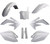 Polisport - Polisport Replica Plastic Kit,full Kit Honda White - 91522