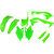 Ufo - Body Kit Kx450f 13-15 Neon Green - KAKIT223F@AFLU
