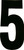 Dirt Digits - #5 4" Black Extreme Digits 3/pk