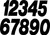 Dirt Digits - #4 7" Black Super X Digits 3/pk