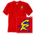 <p><font size="3">Heather Red</font></p><p><font size="3">Mens Crew T-shirt</font></p><p><font size="3">60% Cotton 40% Poly 4.3oz. Combed Ring-Spun</font></p><p><font size="3">Screen printed front and back</font></p><p><font size="3">Official licensed product</font></p>