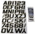 Honda Pioneer/Talon Boat Lettering Black/Beige 3"³ Registration Kit - Hardline