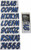 Honda Pioneer/Talon Boat Lettering Blue/Black 3"³ Registration Kit - Hardline