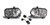 Polaris RZR 570 Chrome LED Headlights & Adapter Harnesses - Quad Logic