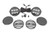 Kawasaki Offroad 6.5 Inch Black Series White/Amber DRL Halo Round LED Light Pair - Rough Country