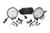 Polaris RZR 4" Chrome Series Round LED Light Pair - Rough Country