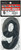 Dirt Digits - #9 6" Black Super X Digits 3/pk - SX63B-9