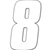 Factory Effex - Fx 2015 Numbers Standard 6" White 8 - 937976