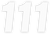 Factory Effex - FX Factory Number 1 - White - 6" - Number Stickers - 08-90051
