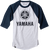 Factory Effex - Yamaha Baseball T-Shirt - Navy/Heather Gray - Large - Yamaha Baseball T-Shirt - 17-87224