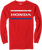 Factory Effex - Honda Stripes Long-Sleeve T-Shirt - Red - Medium - Honda Stripes Long-Sleeve T-Shirt - 23-87312
