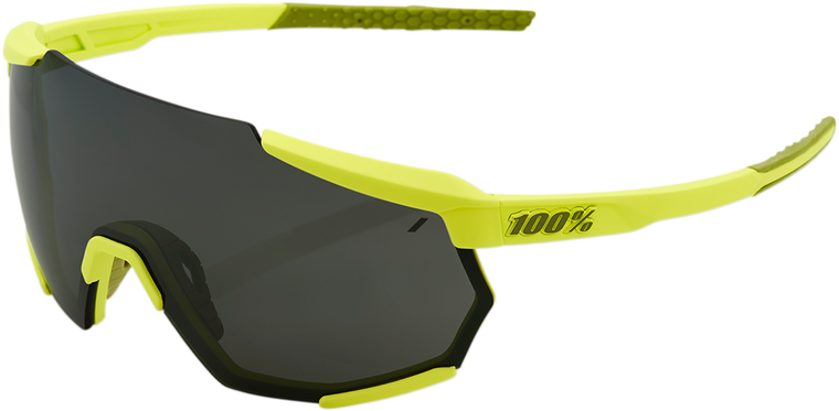 100% - Racetrap Sunglasses - Yellow - Black Mirror Lens - Racetrap Performance Sunglasses - 61037-004-61