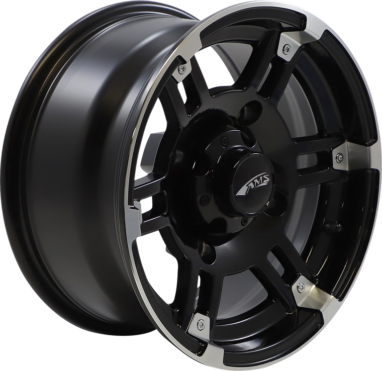 Ams - Wheel - Roll'n 104 - Front/Rear - Machined Black - 14x7 - 4/156 - 4+3 - Rolln 104 Wheel - 4734-031AB
