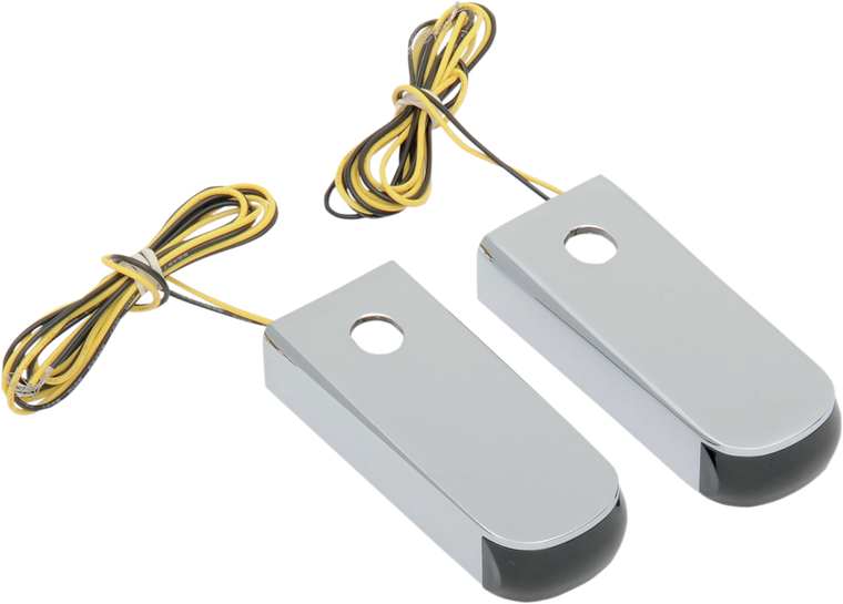 Alloy Art - LED Strut Light - Amber/Smoke Softail - Fender Strut LED Marker Lights - SSL-1