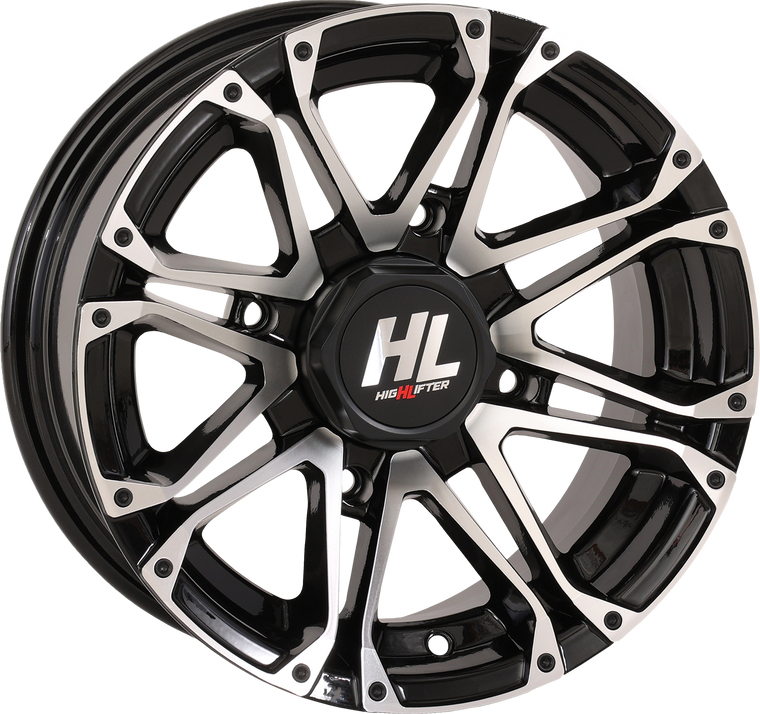 High Lifter - Wheel - HL3 - Front/Rear - Gloss Black w/Machined - 14x7 - 4/110 - 4+3 (+10 mm) - HL3 Wheel - 14HL03-1110