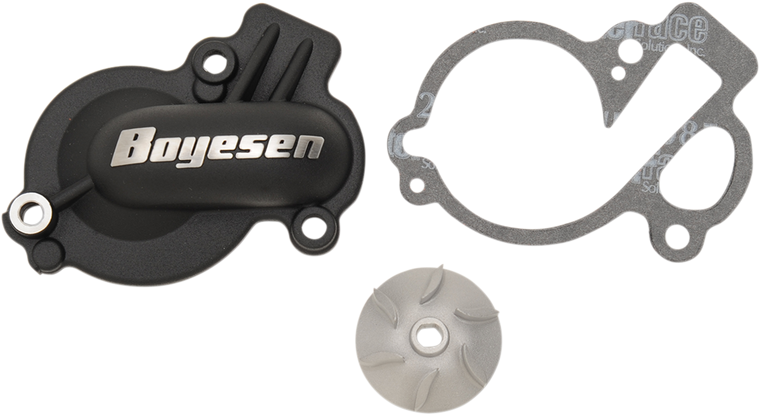 Boyesen - Impeller/Waterpump Cover - Black - Supercooler Water Pump Cover and Impeller Kit - WPK-45AB