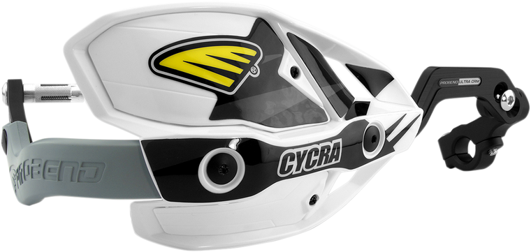 Cycra - Handguards - Ultra - Oversized - White/White - Ultra Probend CRM Wrap Around Handguards for 1-1/8" Handlebars - 1CYC-7408-42X