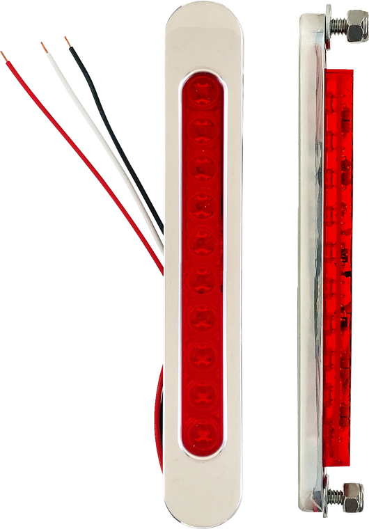 Accutronix - Bag Light - Red Lens - Chrome - LED Bag Lights - BL01-OC