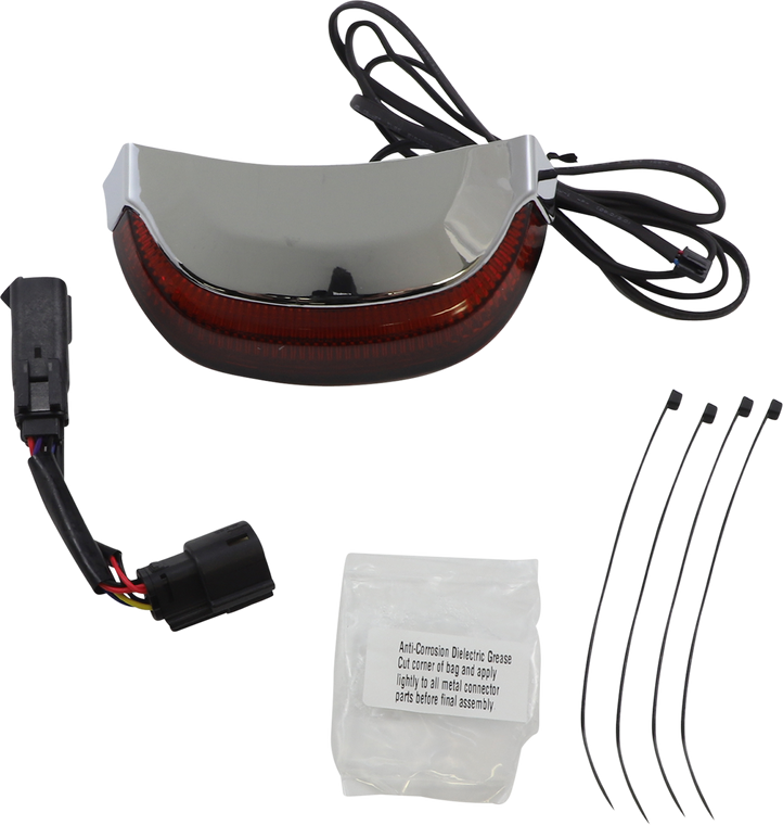 Ciro - Taillight - Red - Chrome - Crown Taillight with Lightstrike Technology - 40173