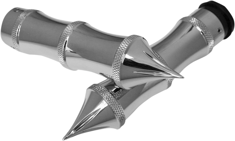 Accutronix - Grips - Tribal - TBW - Chrome - Custom Grips  Tribal - GR101-LC