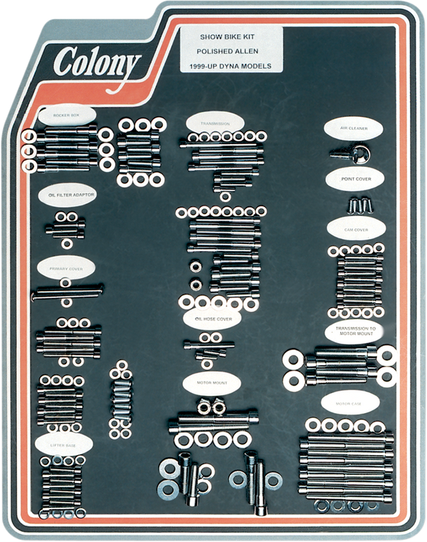 Colony - Bolt Kit - Motor Transmission - Polished - Dyna - Bolt Kit - 1000P