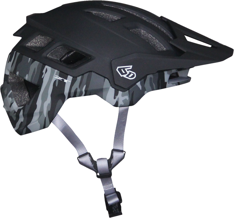 6d Helmets - ATB-2T Helmet - Ascent - Black/Camo Matte - M/L - ATB-2T Ascent Helmet - 23-0016