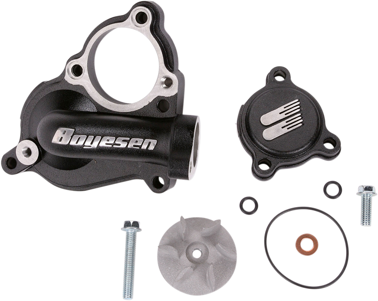 Boyesen - Impeller/Waterpump Cover - Black - Supercooler Water Pump Cover and Impeller Kit - WPK-17B