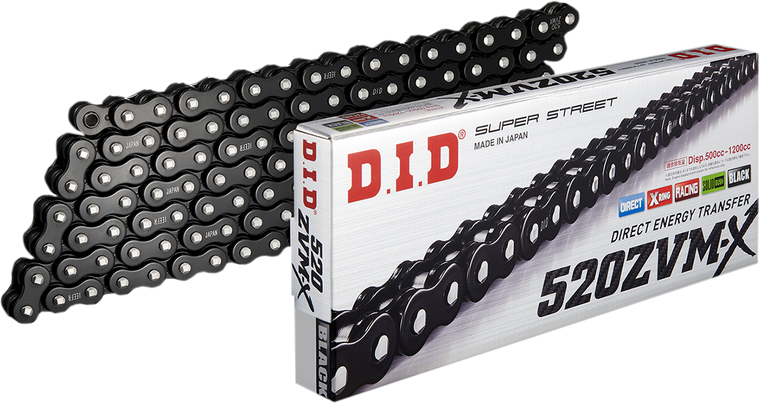 Did - 520 ZVM-X Drive Chain - Black - 120 Link - 520 ZVM-X Raven Edition Drive Chain - 520ZVMXB120Z